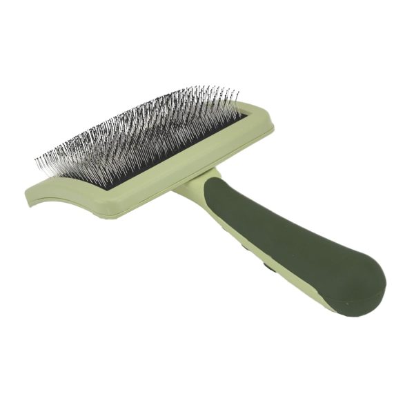 Curved Firm Slicker Brush - For Dog Grooming and Detangling All Hair Types - 6.5" x 3.06"