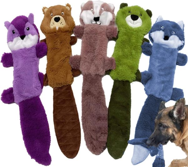 5 Pack Stuffingless Dog Crinkle Paper Toys Dog Toy Dog w/Durable Liner No Stuffing Dog Toy - Dog Toys for Pets Dogs No Stuffing Dog Crinkle Sound Toy for Medium Large Dogs
